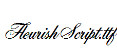 手写英文字体FleurishScript.ttf