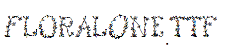 花藤组成的英文字体，花环字体FloralOne.ttf