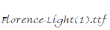 钢笔字体Florence-Light(1).ttf