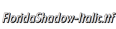 立体的中空字体FloridaShadow-Italic.ttf
