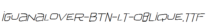 IguanaLover-BTN-Lt-Oblique.ttf