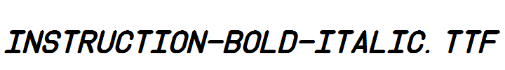 Instruction-Bold-Italic.ttf