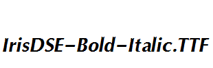 IrisDSE-Bold-Italic.ttf