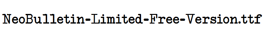 NeoBulletin-Limited-Free-Version.ttf