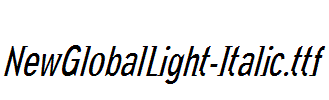 NewGlobalLight-Italic.ttf