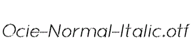 Ocie-Normal-Italic.otf