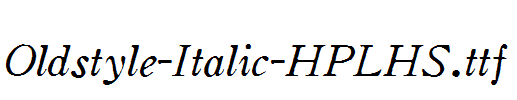 Oldstyle-Italic-HPLHS.ttf