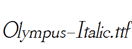 Olympus-Italic.ttf