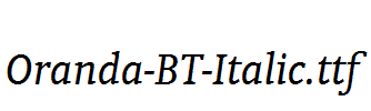 Oranda-BT-Italic.ttf