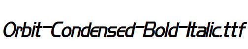 Orbit-Condensed-Bold-Italic.ttf