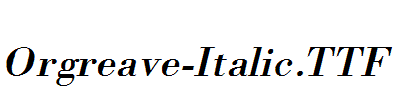 Orgreave-Italic.ttf