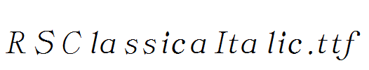 RSClassicaItalic.ttf