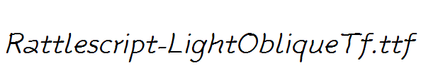 Rattlescript-LightObliqueTf.ttf