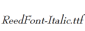 ReedFont-Italic.ttf