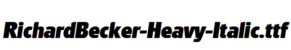 RichardBecker-Heavy-Italic.ttf