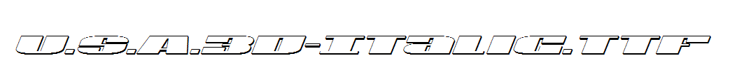 U.S.A.3D-Italic.ttf