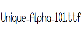 Unique-Alpha-101.ttf