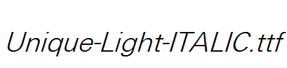 Unique-Light-ITALIC.ttf