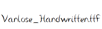 Vanlose_Handwritten.ttf