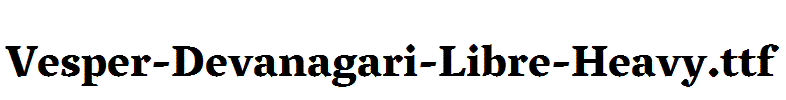 Vesper-Devanagari-Libre-Heavy.ttf