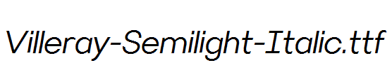 Villeray-Semilight-Italic.ttf