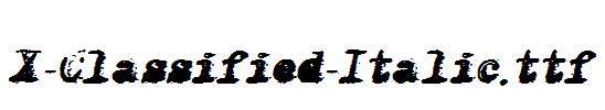 X-Classified-Italic.ttf