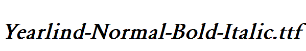 Yearlind-Normal-Bold-Italic.ttf
