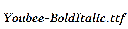 Youbee-BoldItalic.ttf