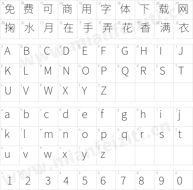 思源黑体_谷歌版_2004NotoSansSC-Thin