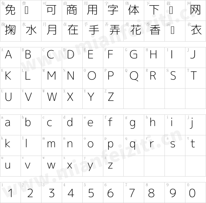 日文字体Rounded-L Mgen  1p light