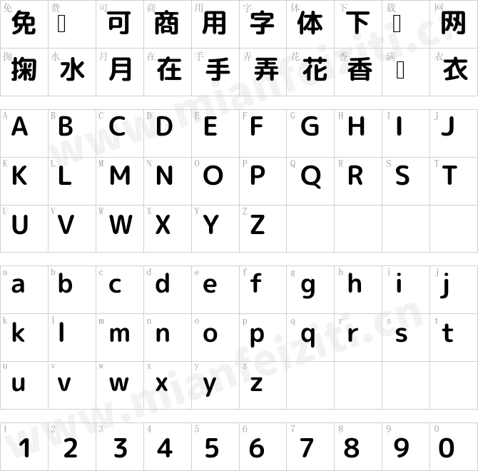 日文字体Rounded-X Mgen  1p bold