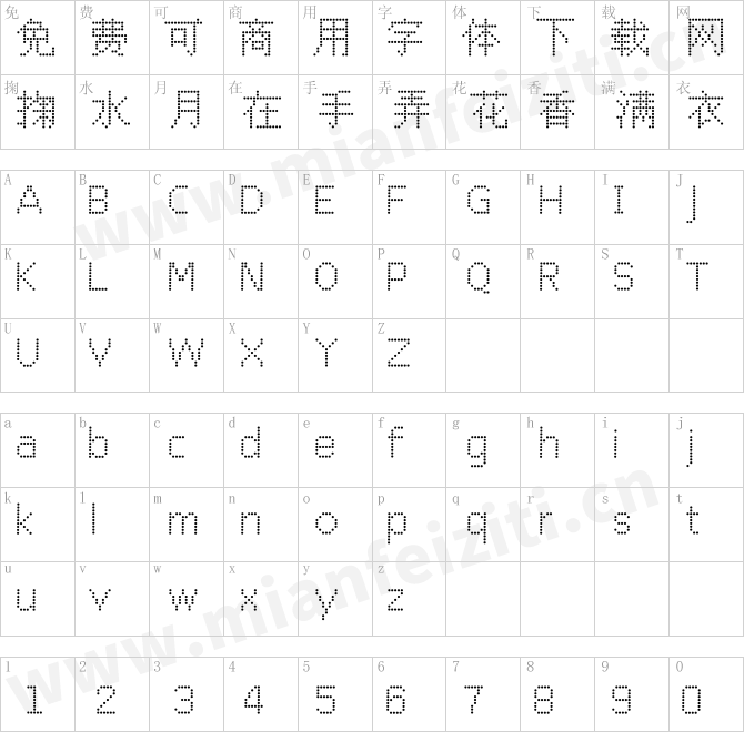 点阵宋体Dotted Songti Circle