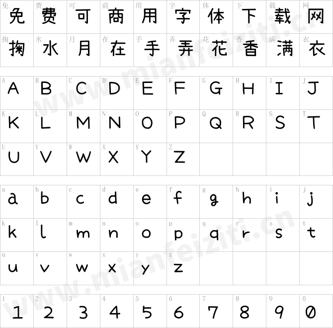 小濑字体P JP